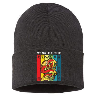 Dragon 2024 Year Of The Dragon Happy Lunar New Year 2024 Sustainable Knit Beanie