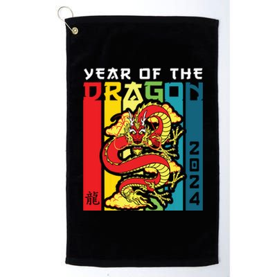 Dragon 2024 Year Of The Dragon Happy Lunar New Year 2024 Platinum Collection Golf Towel