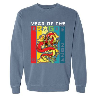 Dragon 2024 Year Of The Dragon Happy Lunar New Year 2024 Garment-Dyed Sweatshirt