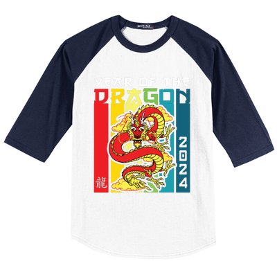 Dragon 2024 Year Of The Dragon Happy Lunar New Year 2024 Baseball Sleeve Shirt