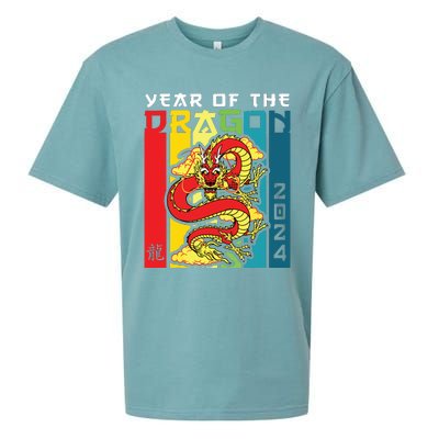 Dragon 2024 Year Of The Dragon Happy Lunar New Year 2024 Sueded Cloud Jersey T-Shirt