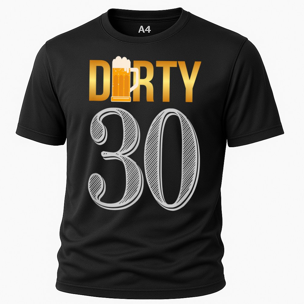 Dirty 30 30th Birthday Beer Thirty Cooling Performance Crew T-Shirt