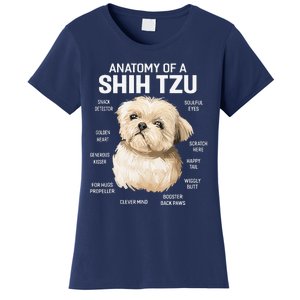 Dogs 365 Anatomy Of A Shih Tzu Dog Funny Gift Women's T-Shirt