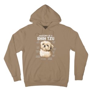 Dogs 365 Anatomy Of A Shih Tzu Dog Funny Gift Hoodie