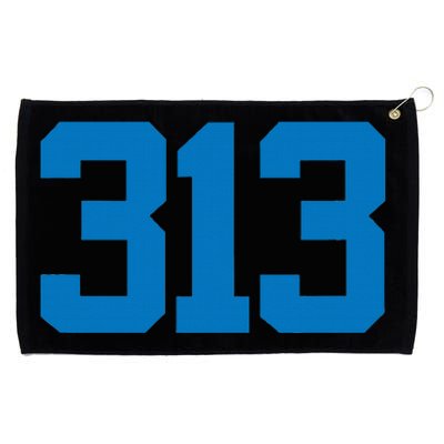 Detroit 313 Area Code Sports Fan Detroit Fan Grommeted Golf Towel