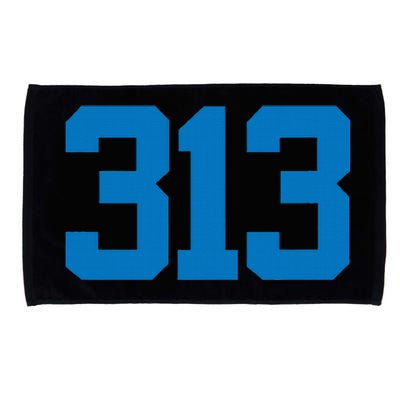 Detroit 313 Area Code Sports Fan Detroit Fan Microfiber Hand Towel