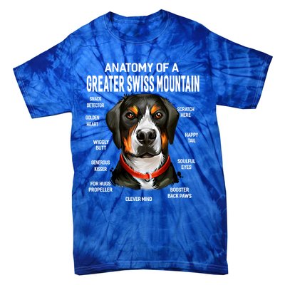 Dogs 365 Anatomy Of A Greater Swiss Mountain Dog Funny Gift Tie-Dye T-Shirt