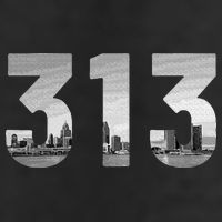 Detroit 313 Area Code Skyline Michigan Vintage Hat
