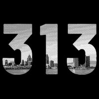 Detroit 313 Area Code Skyline Michigan Vintage Toddler T-Shirt