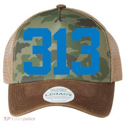 Detroit 313 Area Code GRIT Sports Fan Detroiter Fan Legacy Tie Dye Trucker Hat