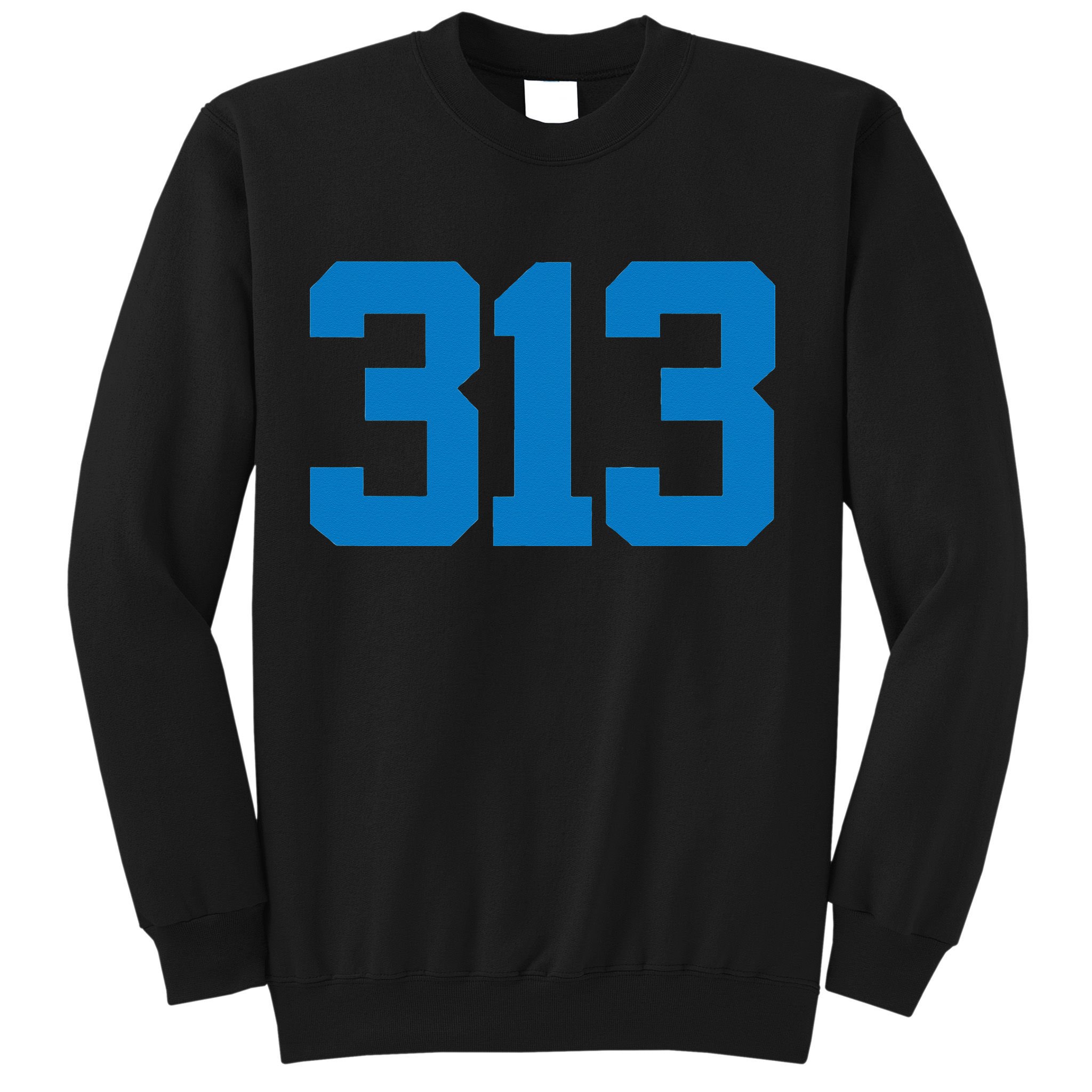 Detroit 313 Area Code GRIT Sports Fan Detroiter Fan Sweatshirt