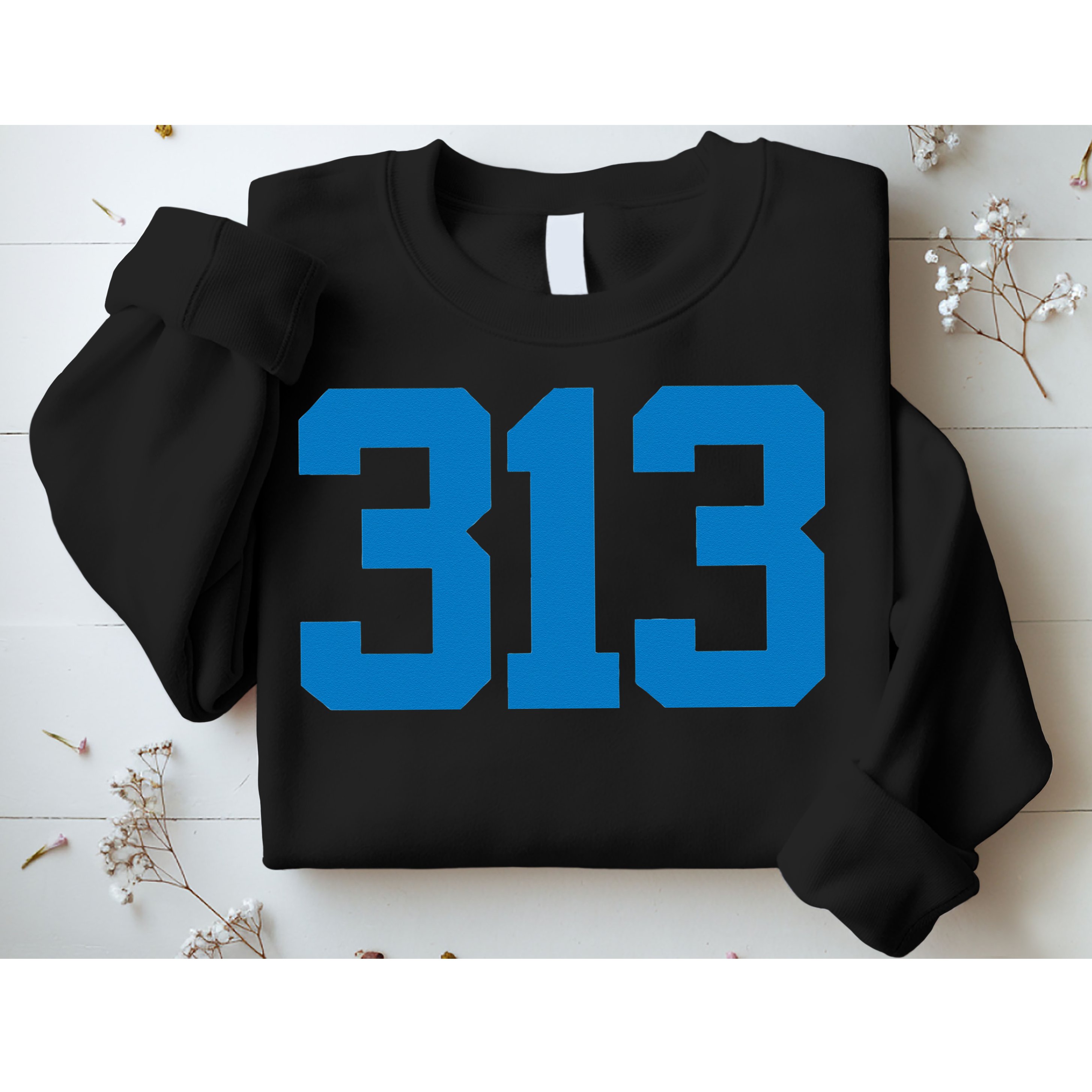 Detroit 313 Area Code GRIT Sports Fan Detroiter Fan Sweatshirt