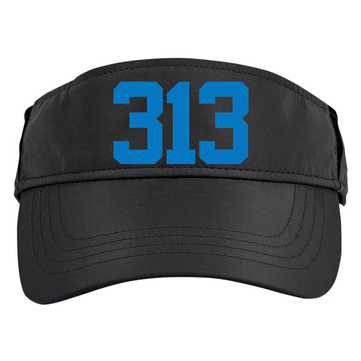 Detroit 313 Area Code GRIT Sports Fan Detroiter Fan Adult Drive Performance Visor