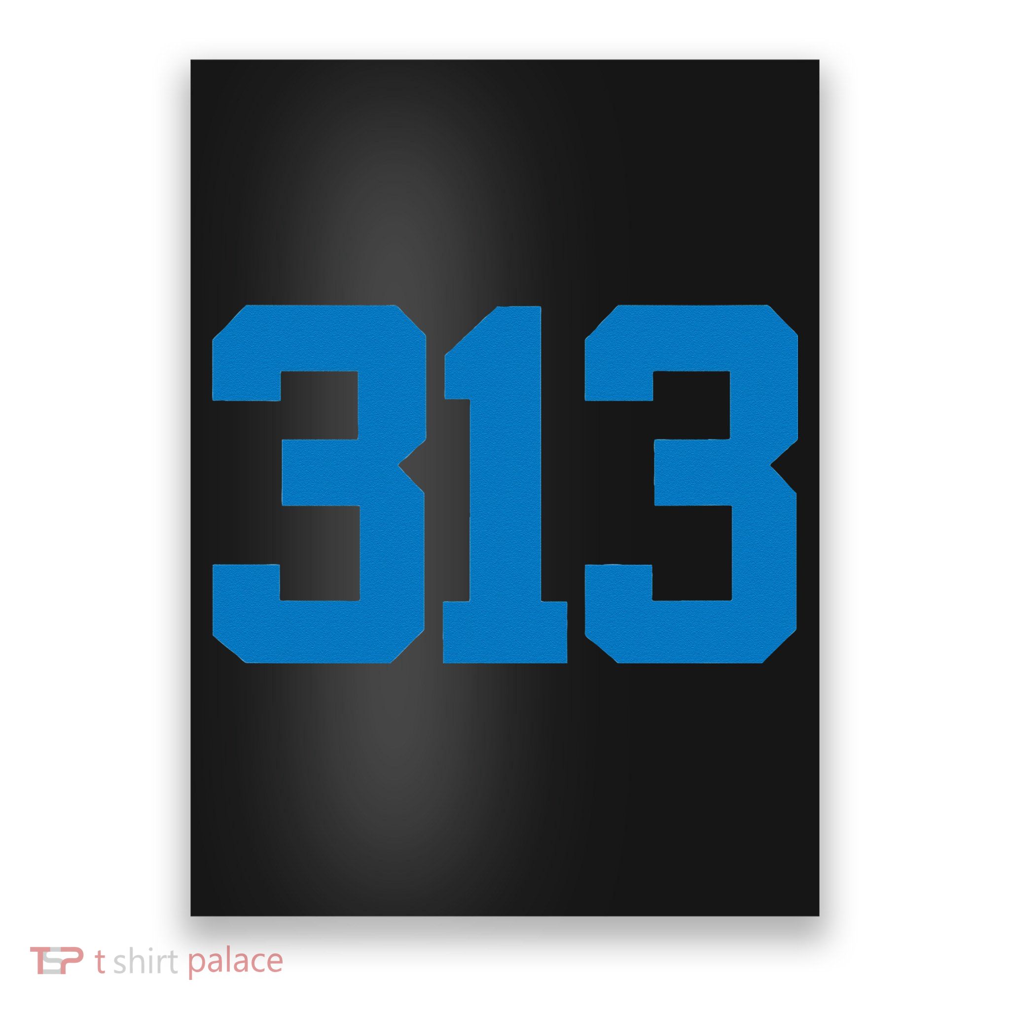 Detroit 313 Area Code GRIT Sports Fan Detroiter Fan Poster