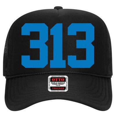 Detroit 313 Area Code GRIT Sports Fan Detroiter Fan Trucker Hat