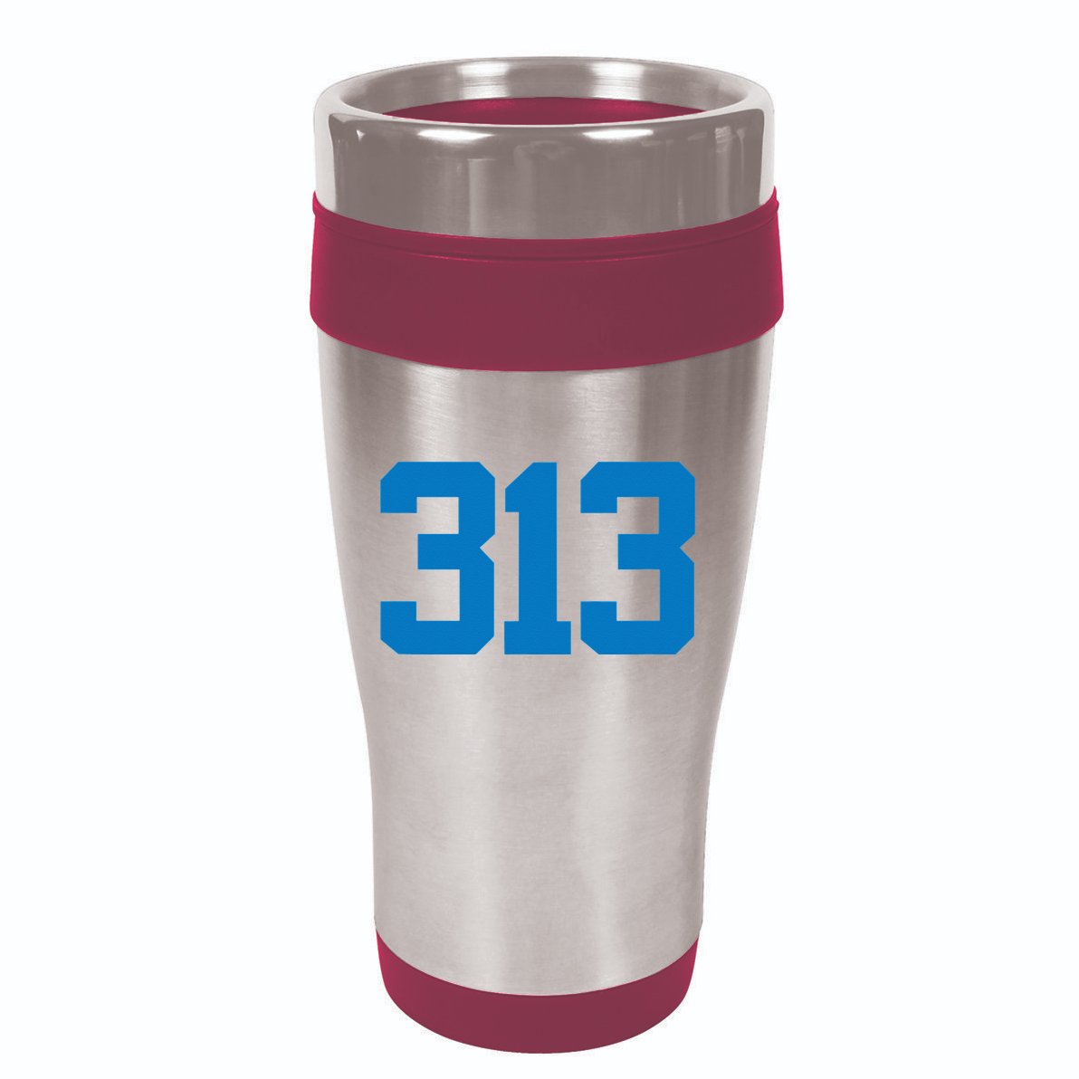 Detroit 313 Area Code GRIT Sports Fan Detroiter Fan 16oz Travel Tumbler