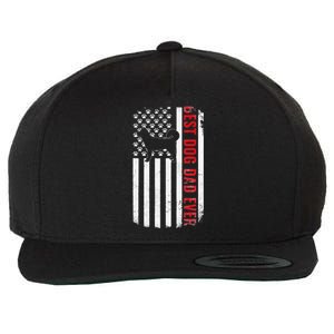 Dogs 365 Alaskan Malamute Best Dog Dad Ever American Flag Wool Snapback Cap