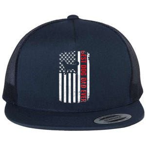 Dogs 365 Alaskan Malamute Best Dog Dad Ever American Flag Flat Bill Trucker Hat