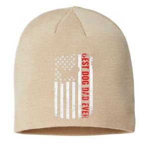 Dogs 365 Alaskan Malamute Best Dog Dad Ever American Flag Sustainable Beanie