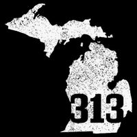 Detroit 313 Area Code Michigan Map State Pride Vintage Flatbill Hat