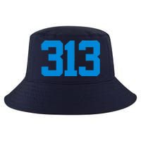 Detroit 313 Area Code GRIT Sports Fan Detroiter Fan Cool Comfort Performance Bucket Hat