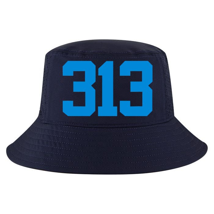 Detroit 313 Area Code GRIT Sports Fan Detroiter Fan Cool Comfort Performance Bucket Hat