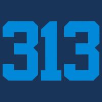 Detroit 313 Area Code GRIT Sports Fan Detroiter Fan Cooling Performance Crew T-Shirt