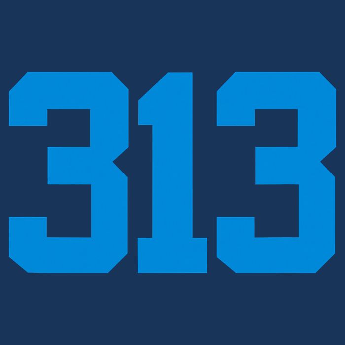 Detroit 313 Area Code GRIT Sports Fan Detroiter Fan Cooling Performance Crew T-Shirt