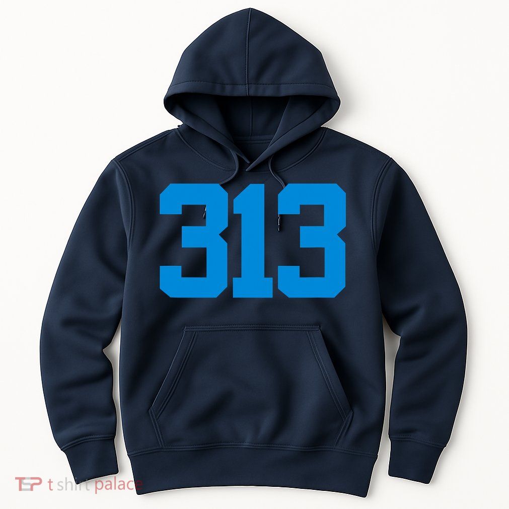 Detroit 313 Area Code GRIT Sports Fan Detroiter Fan Hoodie