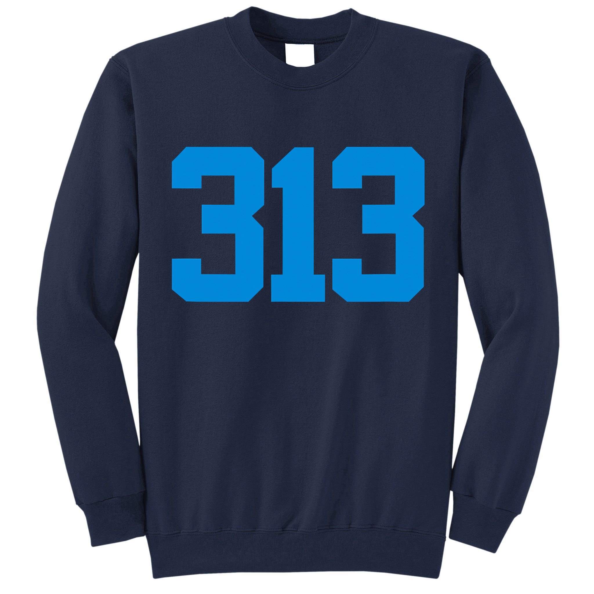 Detroit 313 Area Code GRIT Sports Fan Detroiter Fan Tall Sweatshirt