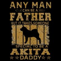 Dogs 365 Akita Dog Daddy Funny father's day Women's V-Neck T-Shirt