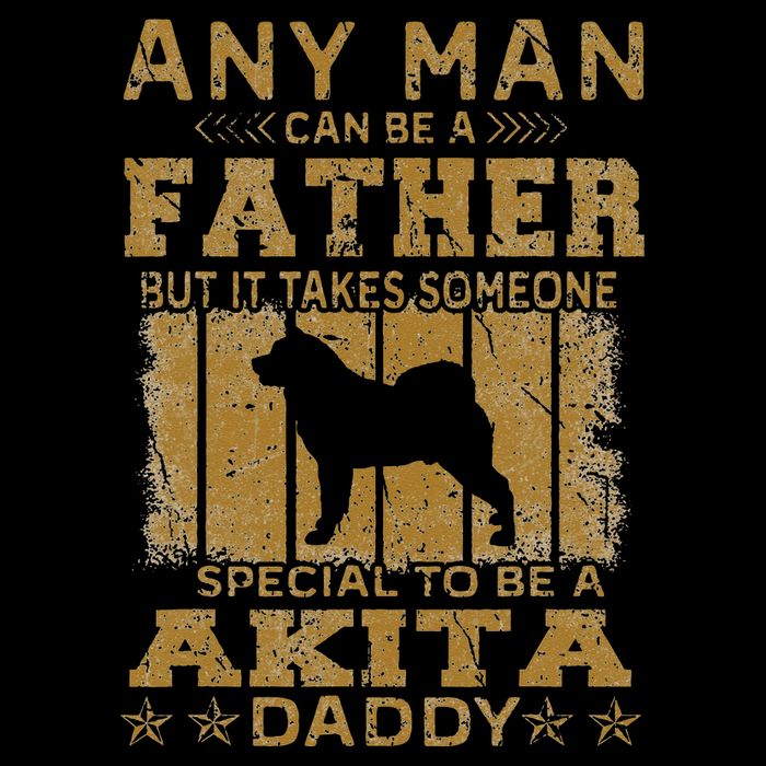 Dogs 365 Akita Dog Daddy Funny father's day Women's V-Neck T-Shirt