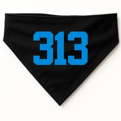 Detroit 313 Area Code GRIT Sports Fan Detroiter Fan USA-Made Doggie Bandana