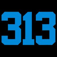Detroit 313 Area Code GRIT Sports Fan Detroiter Fan Cooling Performance Crew T-Shirt