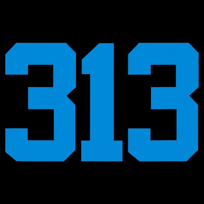 Detroit 313 Area Code GRIT Sports Fan Detroiter Fan Cooling Performance Crew T-Shirt