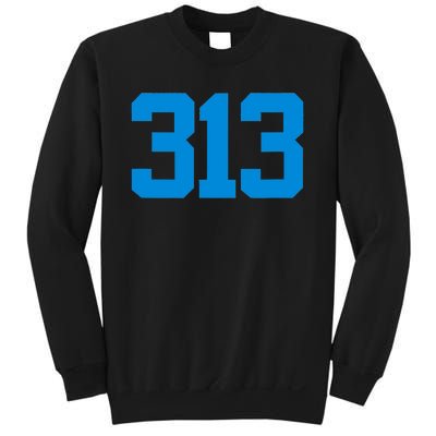 Detroit 313 Area Code GRIT Sports Fan Detroiter Fan Sweatshirt