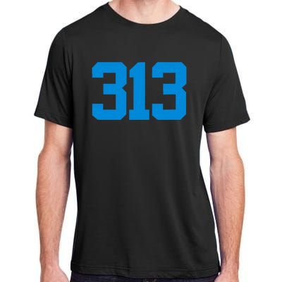 Detroit 313 Area Code GRIT Sports Fan Detroiter Fan Adult ChromaSoft Performance T-Shirt