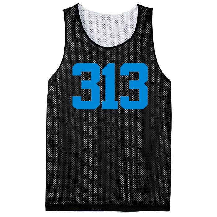 Detroit 313 Area Code GRIT Sports Fan Detroiter Fan Mesh Reversible Basketball Jersey Tank