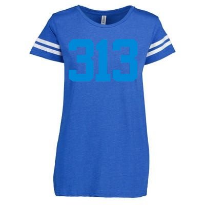 Detroit 313 Area Code GRIT Sports Fan Detroiter Fan Enza Ladies Jersey Football T-Shirt