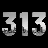 Detroit 313 Area Code Skyline Michigan Vintage Bag