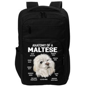 Dogs 365 Anatomy Of A Maltese Dog Funny Gift Cute Gift Impact Tech Backpack