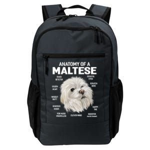 Dogs 365 Anatomy Of A Maltese Dog Funny Gift Cute Gift Daily Commute Backpack