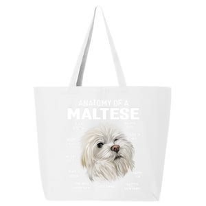 Dogs 365 Anatomy Of A Maltese Dog Funny Gift Cute Gift 25L Jumbo Tote