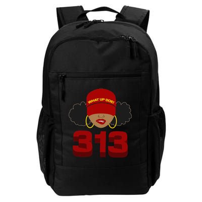 Detroit 313 Area Code What Up Doe Black Woman Backpack
