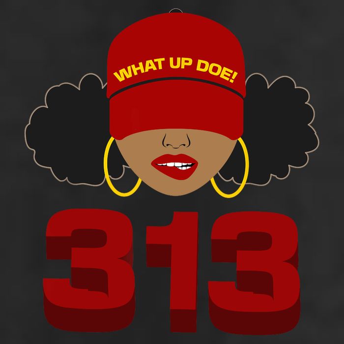 Detroit 313 Area Code What Up Doe Black Woman 15oz Campfire Ceramic Mug