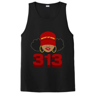 Detroit 313 Area Code What Up Doe Black Woman PosiCharge Competitor Tank