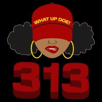 Detroit 313 Area Code What Up Doe Black Woman Cropped Pullover Crew