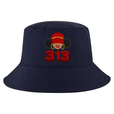 Detroit 313 Area Code What Up Doe Black Woman Cool Comfort Performance Bucket Hat