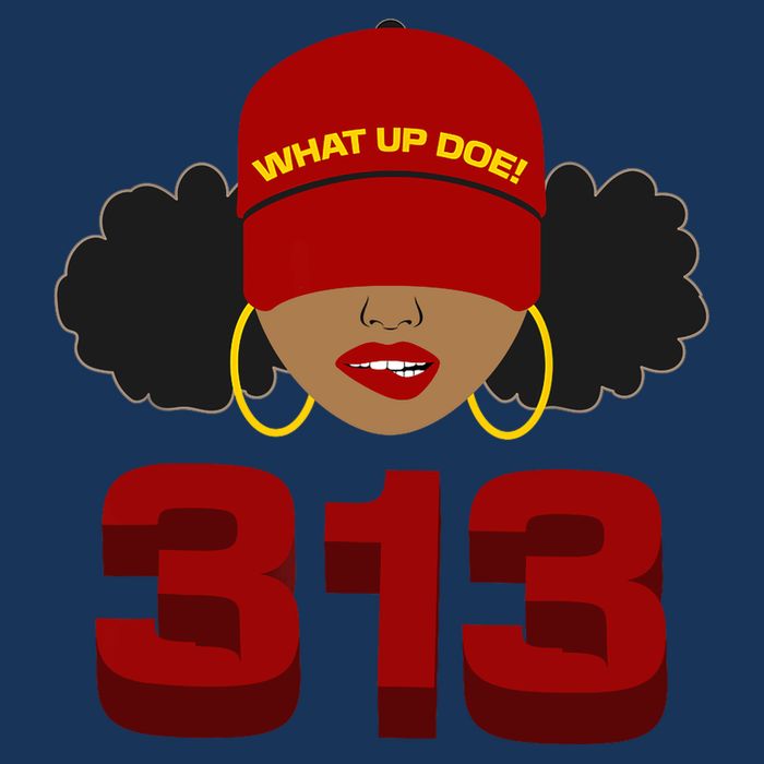 Detroit 313 Area Code What Up Doe Black Woman 16 in Basic Backpack