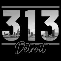 Detroit 313 Area Code Skyline Michigan Vintage Button